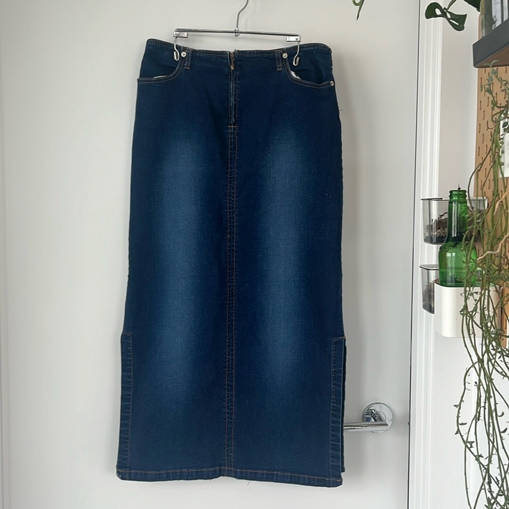 Denim Low Rise Skirt